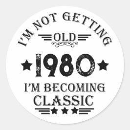 Gepersonaliseerd  verjaardagscadeau ronde sticker