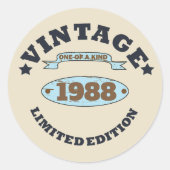 Gepersonaliseerd verjaardagscadeau ronde sticker (Voorkant)