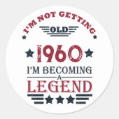 Gepersonaliseerd  verjaardagscadeau ronde sticker (Voorkant)