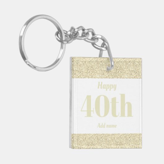  gepersonaliseerd verjaardagscadeau sleutelhanger  (Voorkant Links)