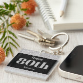  gepersonaliseerd verjaardagscadeau sleutelhanger  (Voorkant Rechts)