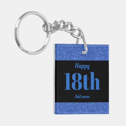 gepersonaliseerd verjaardagscadeau sleutelhanger (Voorkant Links)