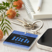  gepersonaliseerd verjaardagscadeau sleutelhanger  (Voorkant Rechts)