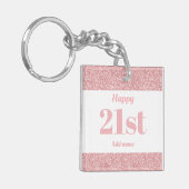 gepersonaliseerd verjaardagscadeau sleutelhanger (Voorkant Links)