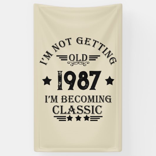 Gepersonaliseerd verjaardagscadeau spandoek (Verticaal)