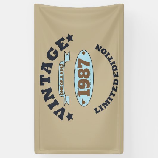 Gepersonaliseerd verjaardagscadeau spandoek (Verticaal)