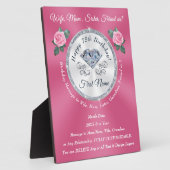 Gepersonaliseerd, Verjaardagscadeau voor 75 jaar o Fotoplaat (Zijkant)