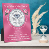 Gepersonaliseerd, Verjaardagscadeau voor 75 jaar o Fotoplaat (Zijkant)