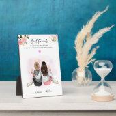 Gepersonaliseerd verjaardagscadeau voor Beste Vrie Fotoplaat (Zijkant)