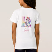 Gepersonaliseerd verjaardagscadeau voor meisje met t-shirt (Achterkant)