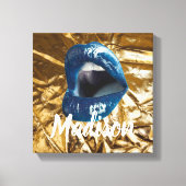 Gepersonaliseerd verjaardagscadeau voor vrouw, vri canvas afdruk (Voorkant)