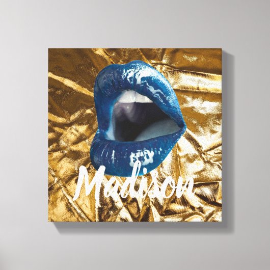 Gepersonaliseerd verjaardagscadeau voor vrouw, vri canvas afdruk (Voorkant)