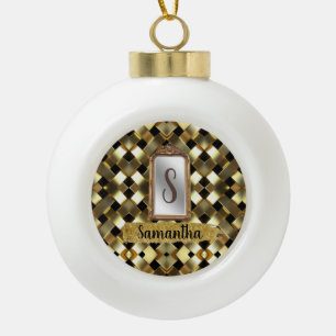 Gepersonaliseerd verjaardagscadeau voor vrouw, vri keramische bal ornament