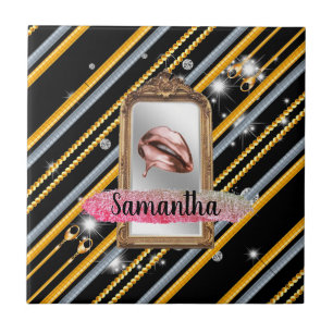 Gepersonaliseerd verjaardagscadeau voor vrouw, vri tegeltje