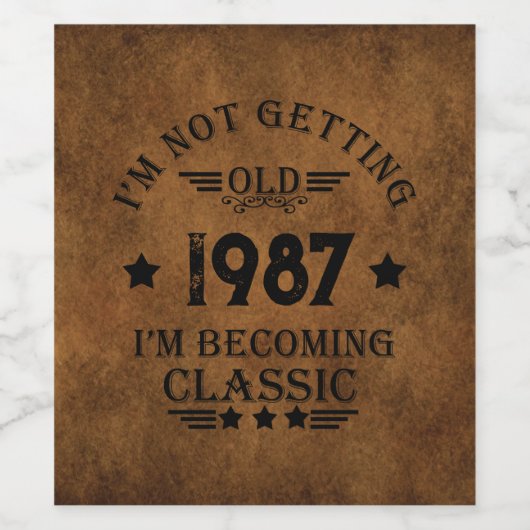 Gepersonaliseerd  verjaardagscadeau wijn etiket (Enkel label)