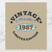 Gepersonaliseerd  verjaardagscadeau wijn etiket (Enkel label)