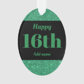  gepersonaliseerd verjaardagscadeau - zestiende ornament (voorkant)