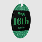 gepersonaliseerd verjaardagscadeau - zestiende ornament (voorkant)
