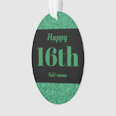 gepersonaliseerd verjaardagscadeau - zestiende ornament (voorkant)