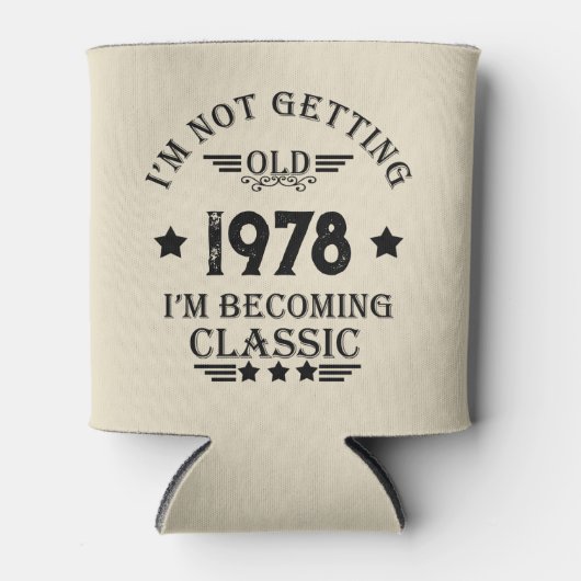 Gepersonaliseerd  verjaardagscadeau zwart blikjeskoeler (Voorkant)