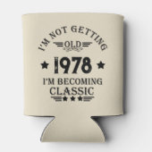 Gepersonaliseerd  verjaardagscadeau zwart blikjeskoeler (Achterkant)