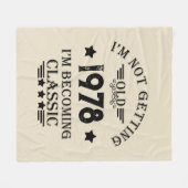 Gepersonaliseerd  verjaardagscadeau zwart fleece deken (Voorkant (Horizontaal))