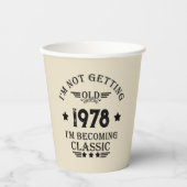 Gepersonaliseerd  verjaardagscadeau zwart papieren bekers (Voorkant)