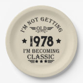 Gepersonaliseerd  verjaardagscadeau zwart papieren bordje (Voorkant)