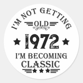 Gepersonaliseerd  verjaardagscadeau zwart ronde sticker