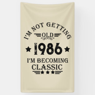 Gepersonaliseerd verjaardagscadeau zwart spandoek