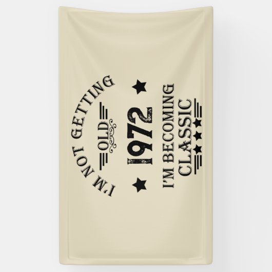 Gepersonaliseerd  verjaardagscadeau zwart spandoek (Verticaal)