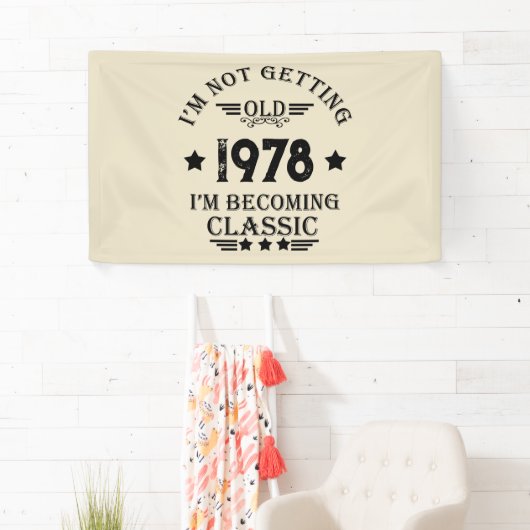 Gepersonaliseerd  verjaardagscadeau zwart spandoek (Insitu)