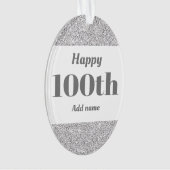 gepersonaliseerd verjaardagscadeausivum 100th ornament (voorkant)