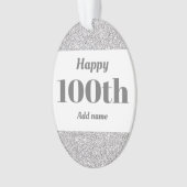 gepersonaliseerd verjaardagscadeausivum 100th ornament (voorkant)