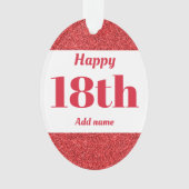  gepersonaliseerd verjaardagscadeausivum 18e ornament (voorkant)