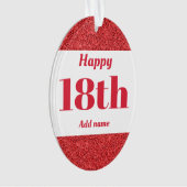  gepersonaliseerd verjaardagscadeausivum 18e ornament (voorkant)