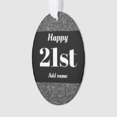 gepersonaliseerd verjaardagscadeausivum 21st ornament (voorkant)
