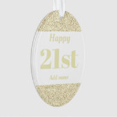 gepersonaliseerd verjaardagscadeausivum 21st ornament (voorkant)