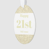 gepersonaliseerd verjaardagscadeausivum 21st ornament (voorkant)