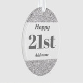 gepersonaliseerd verjaardagscadeausivum 21st ornament (voorkant)