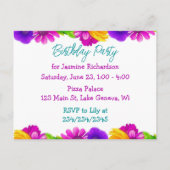 Gepersonaliseerd verjaardagsfeestje Afrikaans-Amer Uitnodiging Briefkaart (Achterkant)