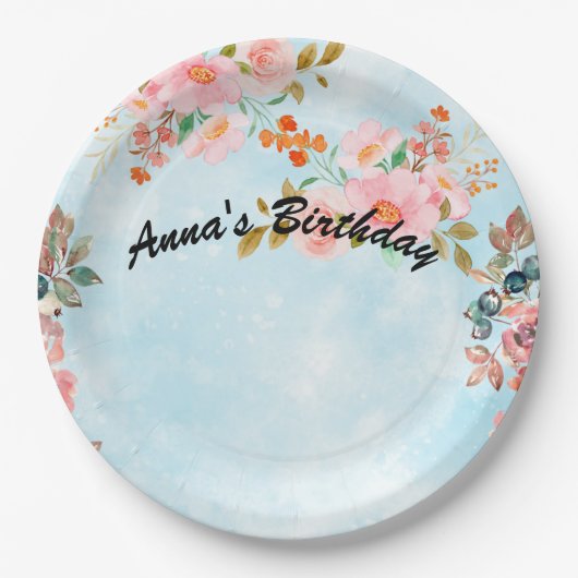 Gepersonaliseerd verjaardagsfeestje bord (Voorkant)