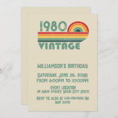 Gepersonaliseerd  verjaardagsfeestje kaart (Voorkant / Achterkant)