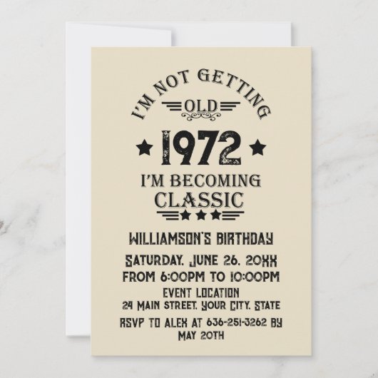 Gepersonaliseerd  verjaardagsfeestje kaart (Voorkant)