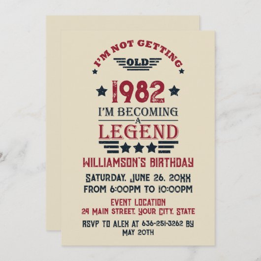 Gepersonaliseerd verjaardagsfeestje kaart (Voorkant / Achterkant)