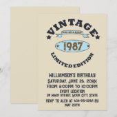 Gepersonaliseerd  verjaardagsfeestje kaart (Voorkant / Achterkant)