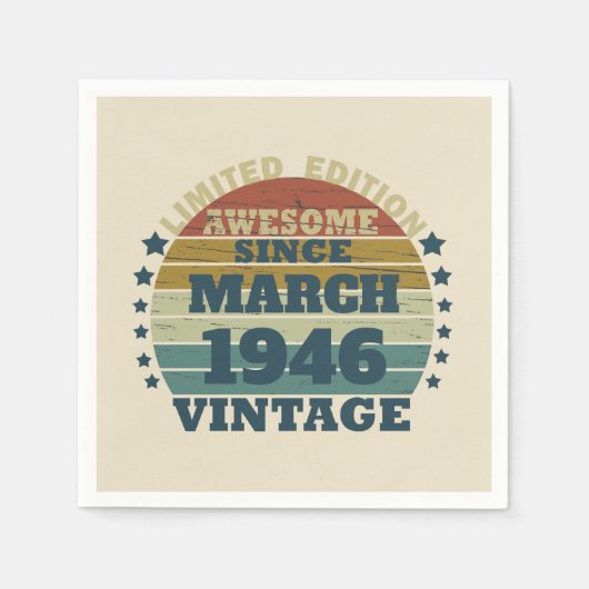 Gepersonaliseerd verjaardagsfeestje servet (Voorkant)