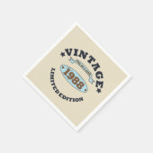 Gepersonaliseerd  verjaardagsfeestje servet (Hoek)