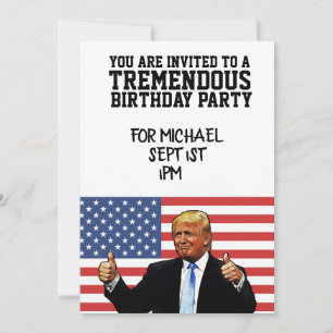 GEPERSONALISEERD VERJAARDAGSFEESTJE VAN DONALD TRU KAART