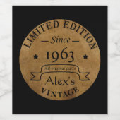 Gepersonaliseerd  verjaardagsfeestje wijn etiket (Enkel label)